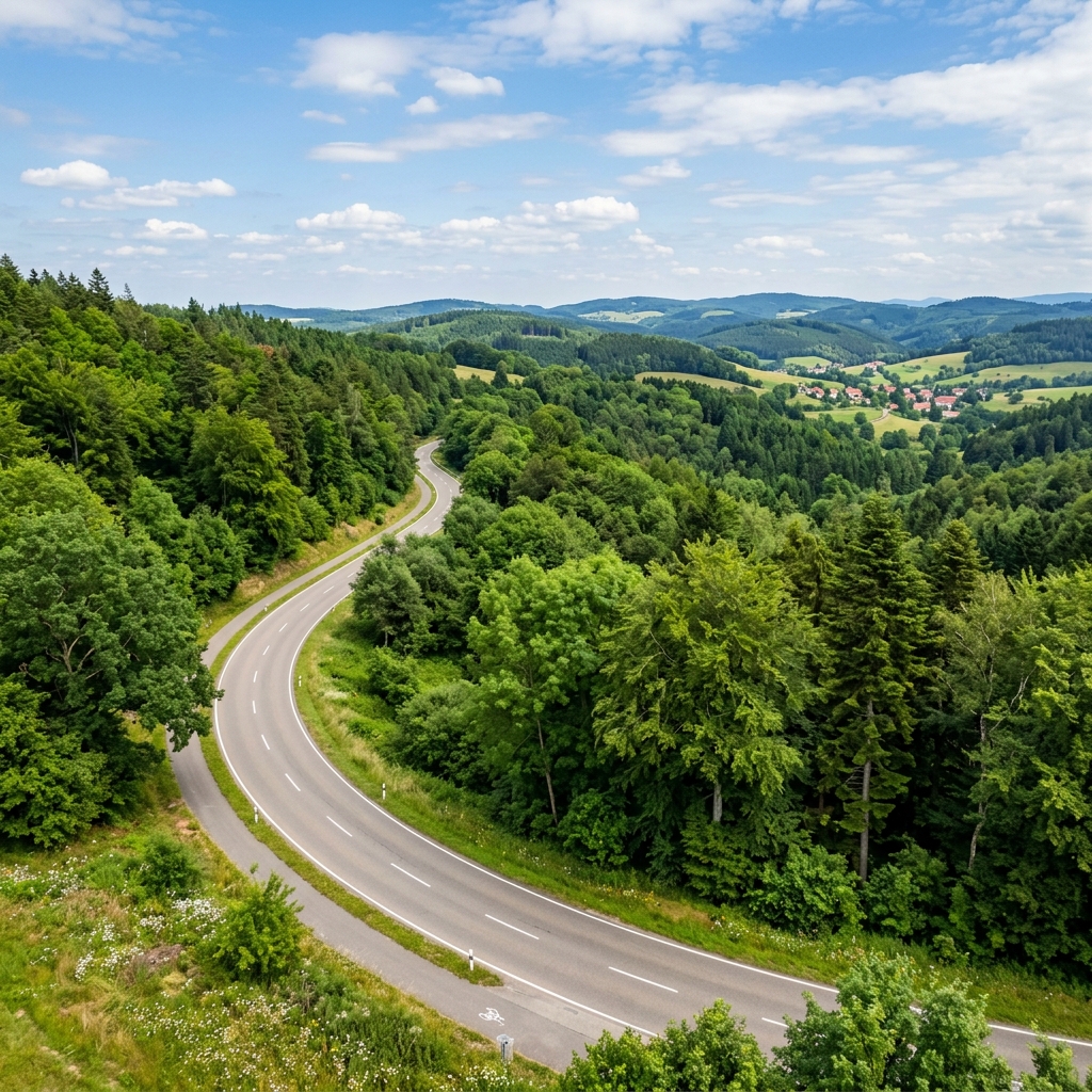 Landschaft Hainberg Radstrecke